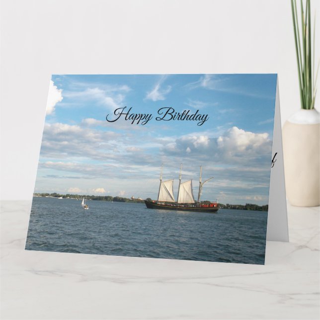 Carte Joyeux Anniversaire Papa Voile (Devant)