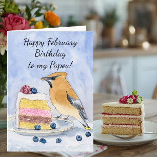 Carte Joyeux Anniversaire Papou de Février Gâteau de Jas