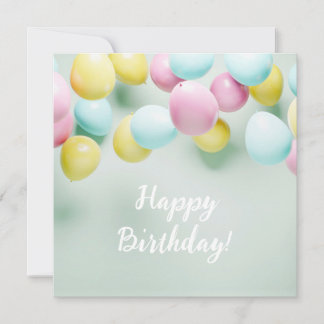 Carte Joyeux anniversaire Pastel Colorful Bons célébrati