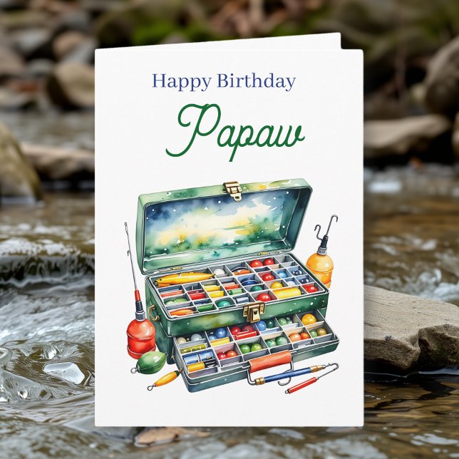 Carte Joyeux anniversaire Pawpaw | Boîte d'articles de p (Créateur téléchargé)