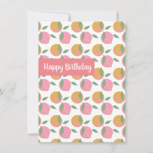 Carte Joyeux Anniversaire Pêches et Oranges Fruité