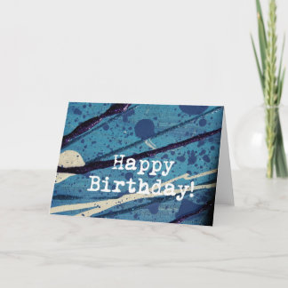 Carte Joyeux Anniversaire Peinture Abstraite