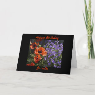 Carte Joyeux Anniversaire, Pépites Orange Personnalisé