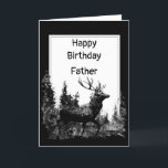 Carte Joyeux Anniversaire PÈRE Cerf Vintage, Animal<br><div class="desc">Joyeux Anniversaire Papa  PÈRE Cerf Vintage,  Animal,  Faune,  Nature</div>