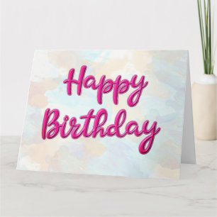 Carte Joyeux anniversaire personnalisable Magenta XL Sal
