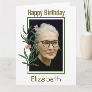 Carte Joyeux Anniversaire personnalisé frontière de la f