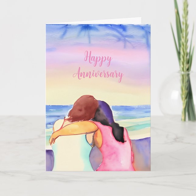 Carte Joyeux anniversaire Personnalisé Lesbienne (Devant)