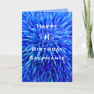 Carte Joyeux anniversaire, personnalisé, multi-bleu Abst