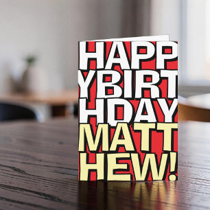 Carte Joyeux Anniversaire Personnalisé Nom Vœu d'Anniver