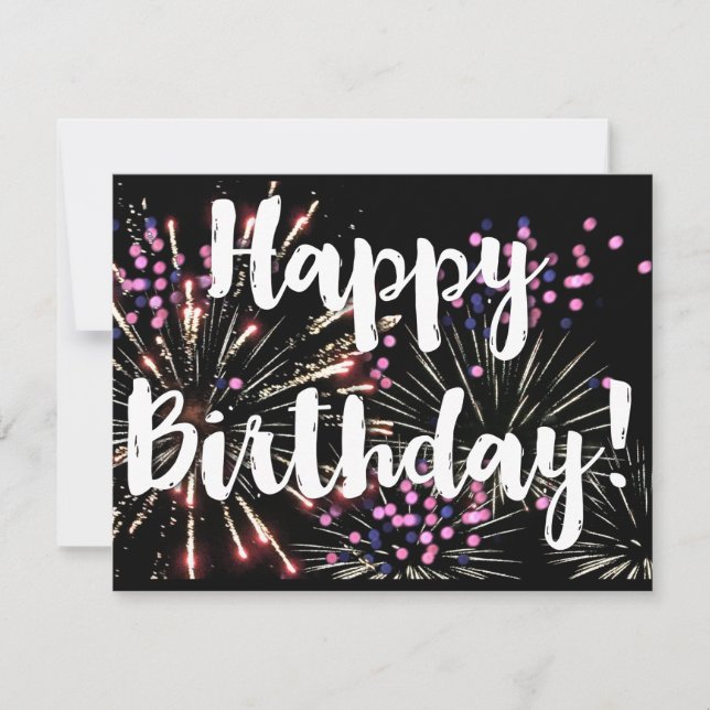 Carte Joyeux anniversaire personnalisé note manuscrite (Devant)