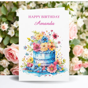Carte Joyeux anniversaire personnalisé   Page Couleur