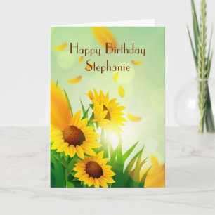 Carte Joyeux Anniversaire Personnalisé pour elle Tournes