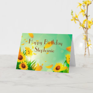 Carte Joyeux Anniversaire Personnalisé pour elle Tournes