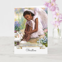 Joyeux anniversaire. Petit Ange | Nom personnalisé