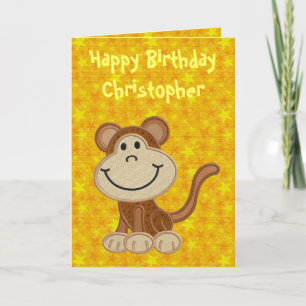 Carte Joyeux Anniversaire Petit Singe