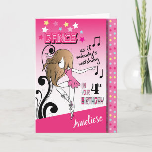 Carte Joyeux Anniversaire Petite danseuse
