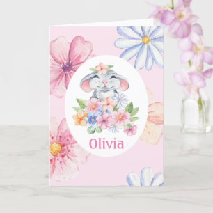 Carte Joyeux Anniversaire Petite Souris jolie en rose ca