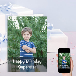 Carte Joyeux Anniversaire Photo Personnalisée Garçon Ann