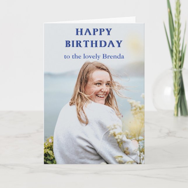 Carte Joyeux Anniversaire, photo remplissant le de (Devant)
