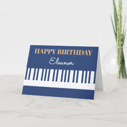 Carte Joyeux Anniversaire Piano Keys musique clavier