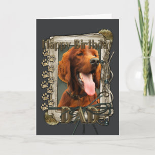 Carte Joyeux Anniversaire - Pierres de pierre - Setter i