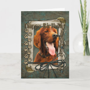 Carte Joyeux Anniversaire - Pierres de pierre - Setter i