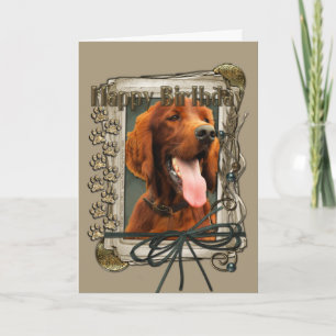 Carte Joyeux Anniversaire - Pierres de pierre - Setter i