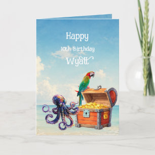 Carte Joyeux Anniversaire Pirate Nom Personnalisé Âge