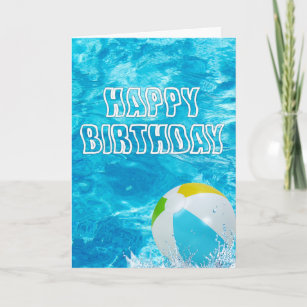 Cartes Piscine D Anniversaire Zazzle Fr