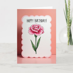 Carte Joyeux Anniversaire Pivoine