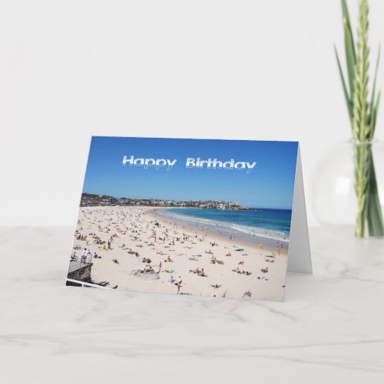 Carte Joyeux Anniversaire Plage De Bondi Sydney Zazzle Fr