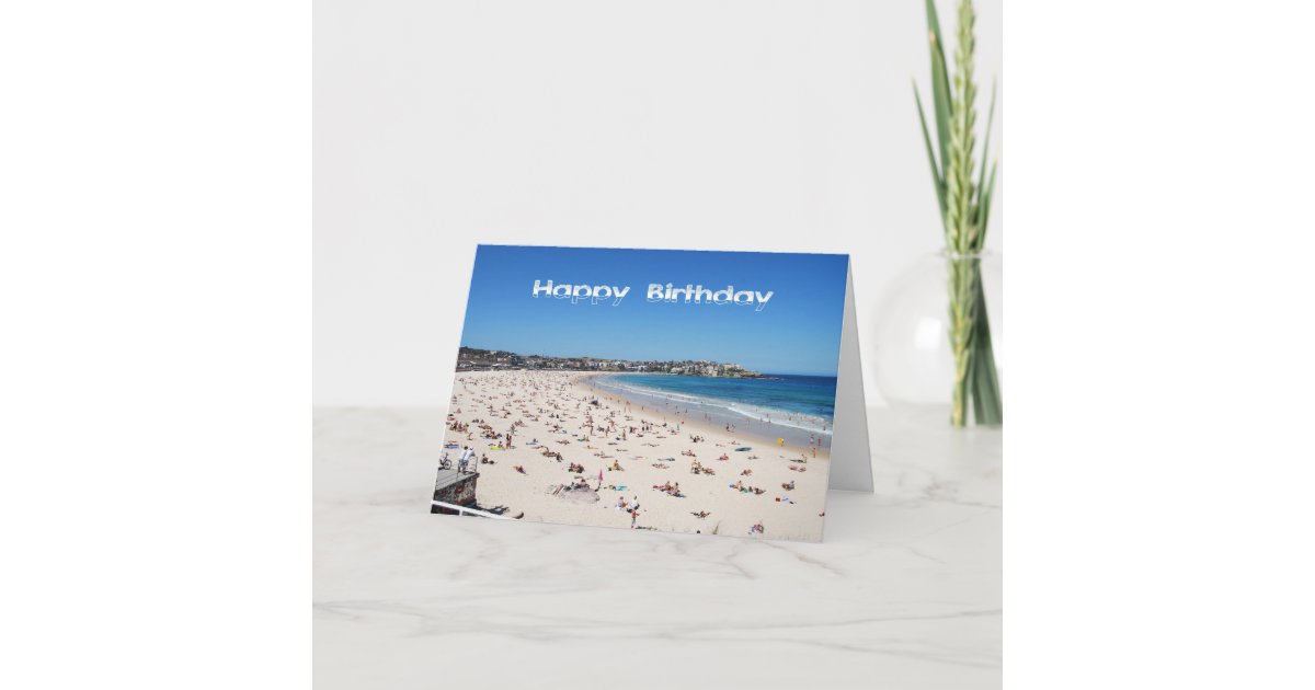 Carte Joyeux Anniversaire Plage De Bondi Sydney Zazzle Fr