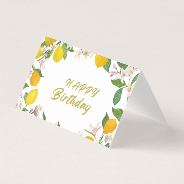 Carte Joyeux Anniversaire Pliée (Front)