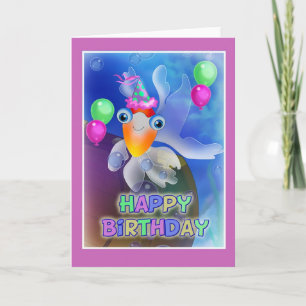 Carte Joyeux anniversaire Poisson style 002