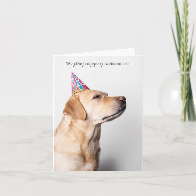 Carte Joyeux anniversaire, polonais  (Devant)