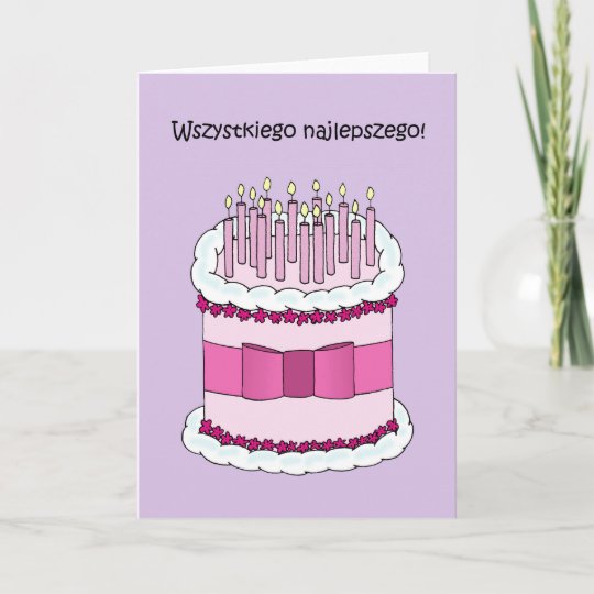 Carte Joyeux Anniversaire Polonais Wszystkiego Zazzle Fr