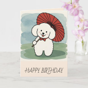 Carte Joyeux Anniversaire Poodle Style Matsumoto Hoji