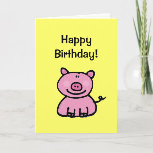 Carte Joyeux anniversaire ! (porc)