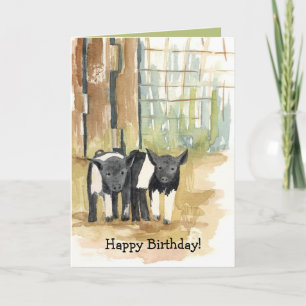 Carte Joyeux Anniversaire Porcs Animaux de la Ferme de l