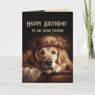Carte Joyeux Anniversaire Posh Ami Amusant Chien bien ha