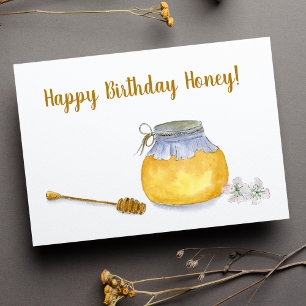 Carte Joyeux Anniversaire Pot de Miel