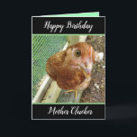 Carte Joyeux Anniversaire Poulet Drôle<br><div class="desc">Humour de poulet drôle,  Joyeux Anniversaire Mère Poulette,  Ne vous faites pas trop frire,  carte d'anniversaire.</div>