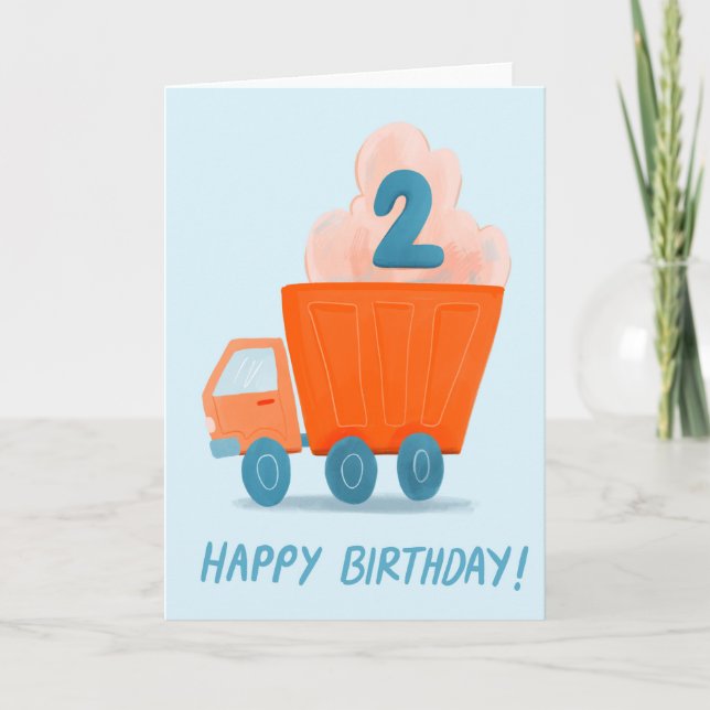 Carte Joyeux anniversaire pour 2 ans (Devant)