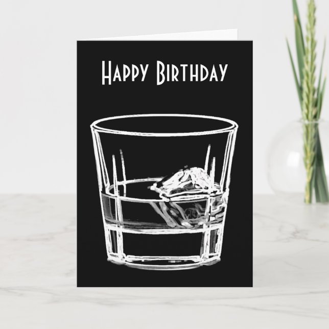Carte Joyeux anniversaire pour des amants de whiskey (Devant)