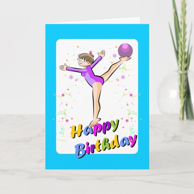 Carte Joyeux anniversaire pour la belle équipe de gymnas (Devant)