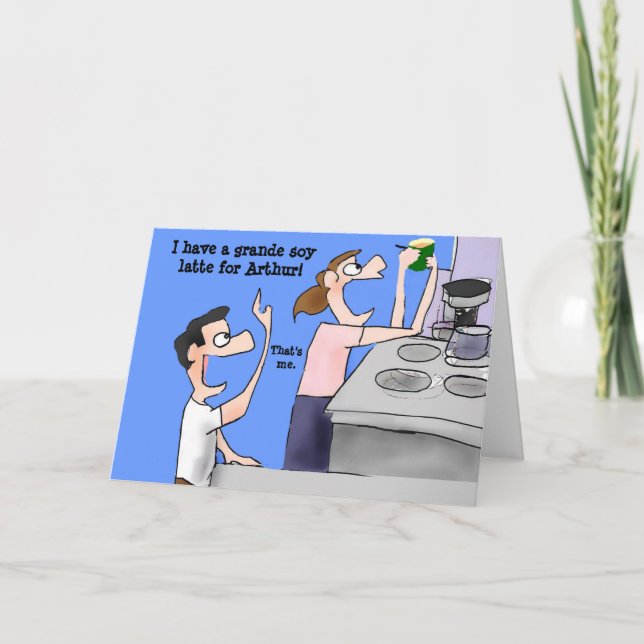 Carte Joyeux anniversaire pour la Mug de café du mari (Devant)