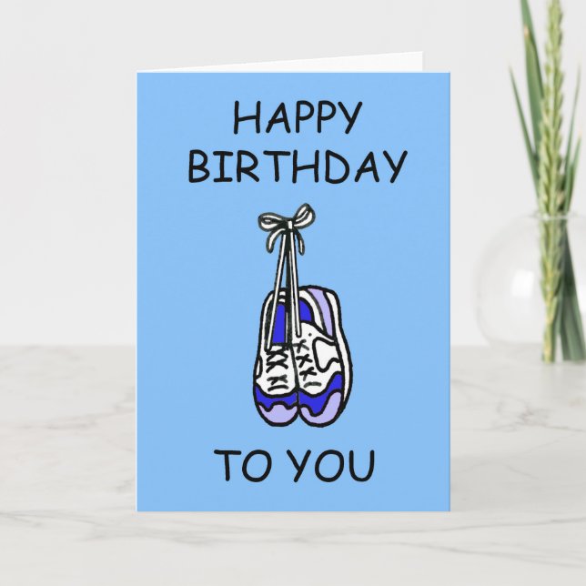 Carte Joyeux anniversaire pour le coureur masculin (Devant)