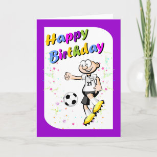 Cartes Footballeur D Anniversaire Zazzle Fr