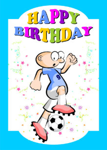 Cartes Footballeur D Anniversaire Zazzle Fr