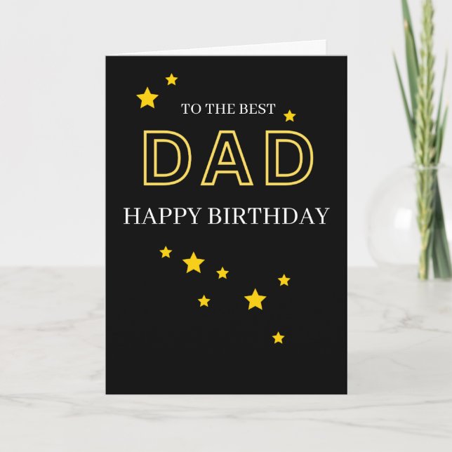 Carte Joyeux Anniversaire Pour Le Meilleur Papa (Devant)